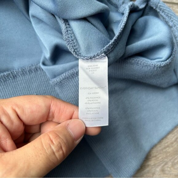 Everyday Sunday Blue  Mockneck Boxy Fit Sweatshirt - Picture 14 of 16